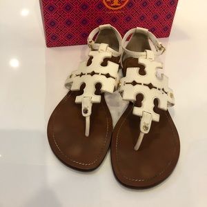 Tory Burch white sandals
